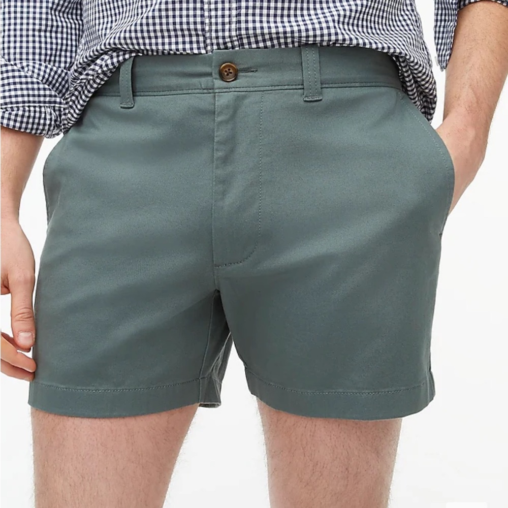 J Crew Men’s 5 inch Chino Short Size 29 Dark Eucalyptus